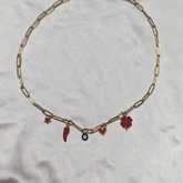 Collier à 5 Breloques "Chance" en Acier Inoxydable mamansansnotice